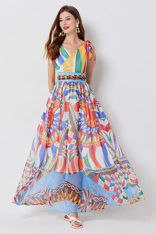 Chiffon Printed Maxi Dress *Online Only* - Premium clothing at Lonnys NY - Just $98! Shop Womens clothing now 