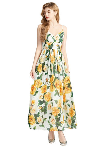 Floral Rose Print Maxi Dress *Online Only* - Premium dresses at Lonnys NY - Just $110! Shop Womens clothing now 