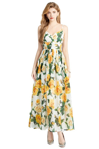 Floral Rose Print Maxi Dress *Online Only* - Premium dresses at Lonnys NY - Just $110! Shop Womens clothing now 