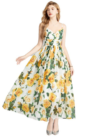 Floral Rose Print Maxi Dress *Online Only* - Premium dresses at Lonnys NY - Just $110! Shop Womens clothing now 