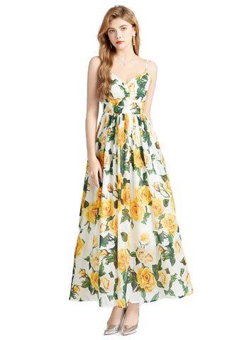 Floral Rose Print Maxi Dress *Online Only* - Premium dresses at Lonnys NY - Just $110! Shop Womens clothing now 