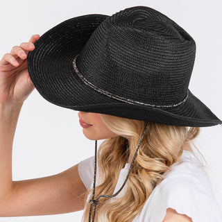 Rhinestone Tie Cowboy Hat