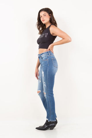 High Rise Straight Tummy Control Jeans *Online Only* - Premium clothing at Lonnys NY - Just $100! Shop Womens clothing now 