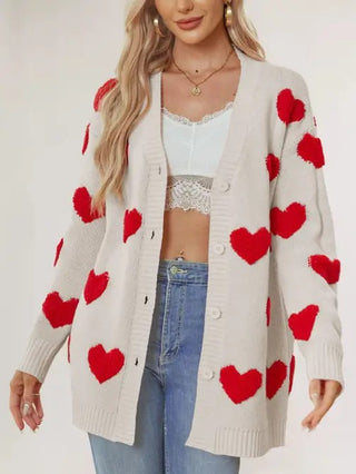 Heart Cardigan *Online Only* - Premium clothing at Lonnys NY - Just $65! Shop Womens clothing now 