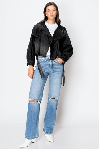 High Rise Relaxed Straight Tummy Control Jeans *Online Only* - Premium clothing at Lonnys NY - Just $96! Shop Womens clothing now 