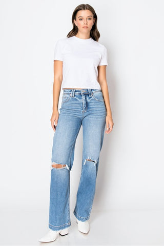 High Rise Relaxed Straight Tummy Control Jeans *Online Only* - Premium clothing at Lonnys NY - Just $96! Shop Womens clothing now 