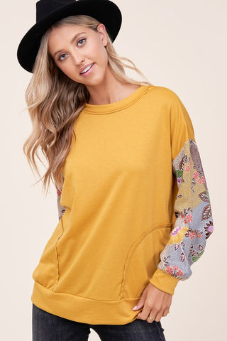 Long Sleeve Floral Top *Online Only* - Premium clothing at Lonnys NY - Just $52! Shop Womens clothing now 