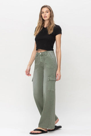 Flying Monkey High Rise Utility Cargo Wide *Online Only* - Premium  at Lonnys NY - Just $81.48! Shop Womens clothing now 