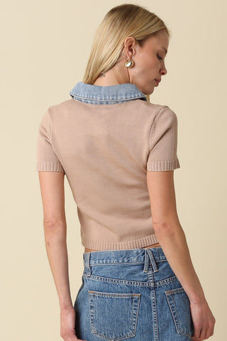 Olivaceous Lena Contrast Top
