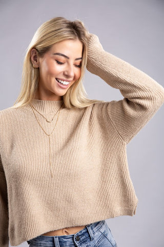 Mock Neck Sweater *Online Only* - Premium clothing at Lonnys NY - Just $35! Shop Womens clothing now 