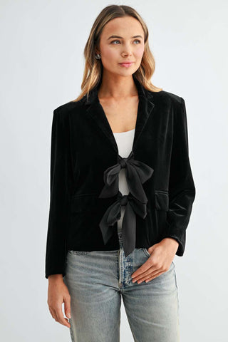 2877 Jessamine Velvet Ribbon Bow Jacket