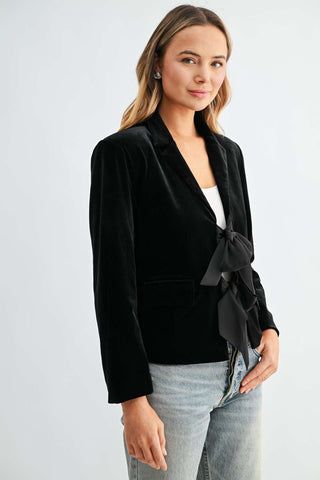 2877 Jessamine Velvet Ribbon Bow Jacket