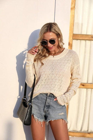 Crochet pullover sweater *Online Only* - Premium  from Nuvi Apparel - Just $23.10! Shop now at Lonnys NY