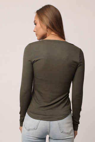 Another Love Sophie Long Sleeve Tee Cypress - Premium Shirts & Tops from Another Love - Just $51! Shop now 