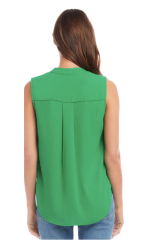 Madison Sleeveless Drape Front Top - Premium Shirts & Tops from MADISON - Just $94! Shop now 