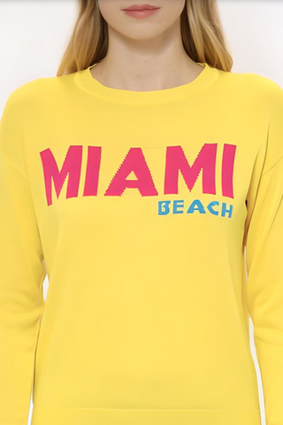 Lonnys Miami Beach Crew Sweater *Final Sale* - Premium Shirts & Tops at Lonnys NY - Just $61! Shop Womens clothing now 
