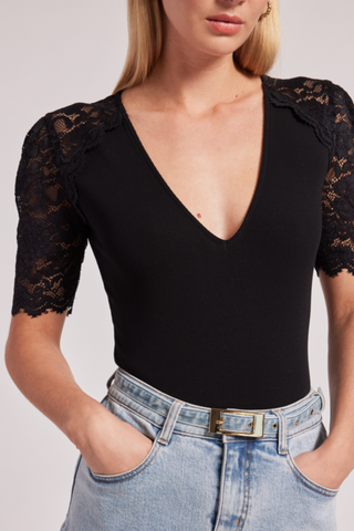 Generation Love Kathleen Lace Combo Top - Premium Shirts & Tops at Lonnys NY - Just $135! Shop Womens clothing now 