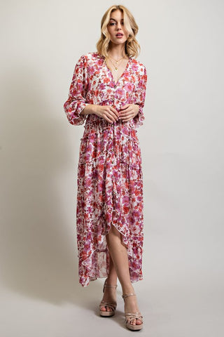 Bohemian Floral High and low maxi dress *Online Only* - Premium dresses at Lonnys NY - Just $106.43! Shop Womens clothing now 