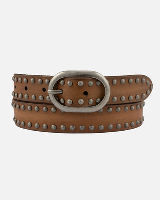 Zwier Oval Buckle Leather Stud Belt - Premium clothing at Lonnys NY - Just $80! Shop Womens clothing now 