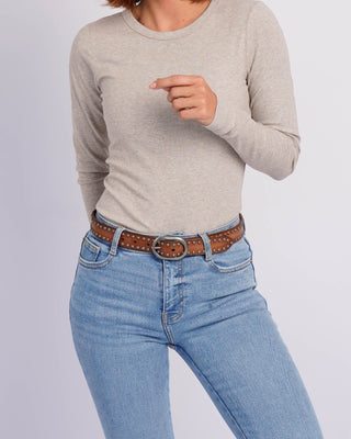 Zwier Oval Buckle Leather Stud Belt - Premium clothing at Lonnys NY - Just $80! Shop Womens clothing now 