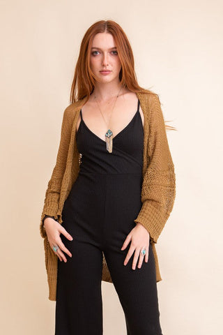 Knit Netted Cardigan - Premium  at Lonnys NY - Just $45! Shop Womens clothing now 