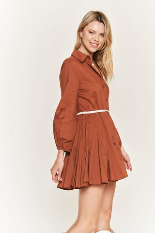 Flared Shirt Dress *Online Only* - Premium dresses at Lonnys NY - Just $84! Shop Womens clothing now 