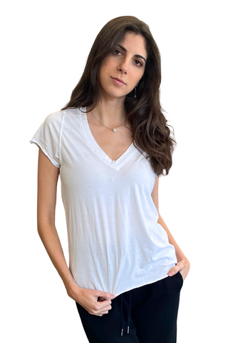 Mila Ava S/S V Neck Top - Premium Shirts & Tops from MILA - Just $70! Shop now 