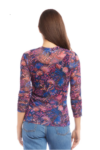 MADISON Shirred Sleeve Mesh Top - Premium Shirts & Tops at Lonnys NY - Just $94! Shop Womens clothing now 