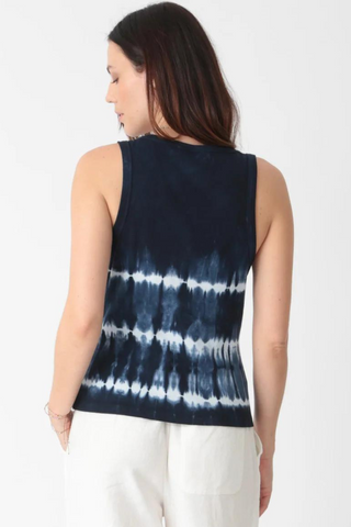 Electric & Rose Scoop Tank Linear - Indigo - Premium Shirts & Tops from Electric & Rose - Just $118! Shop now 