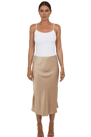 Love Token Satin Midi Skirt - Premium Skirts from Love Token - Just $135! Shop now 
