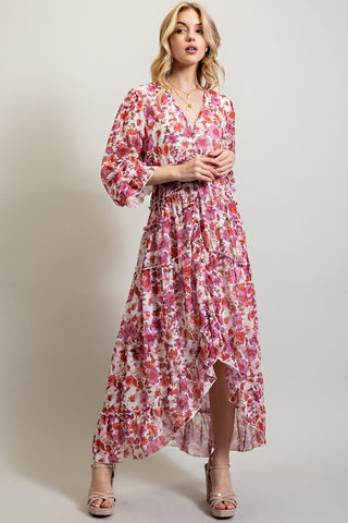 Bohemian Floral High and low maxi dress *Online Only* - Premium dresses at Lonnys NY - Just $106.43! Shop Womens clothing now 