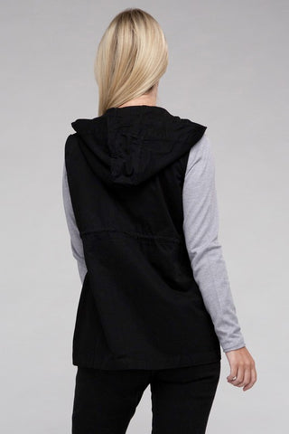 Military Hoodie Vest *Online Only* - Premium clothing at Lonnys NY - Just $37! Shop Womens clothing now 