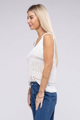 Hole Knitted Vest *Online Only* - Premium Shirts & Tops at Lonnys NY - Just $35! Shop Womens clothing now 