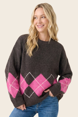 61 Jane Argyle Crew Neck Sweater