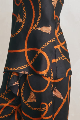 61 Jane Printed Satiny Tube Top
