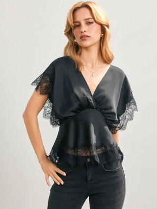 61 Jane Lace Trim Blouse