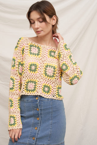 61 Jane Granny Square Crochet Top