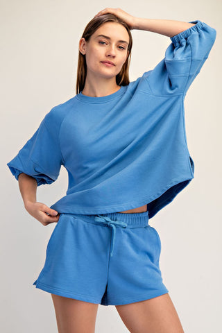 61 Jane French Terry Bubble Sleeve Sweatshirt