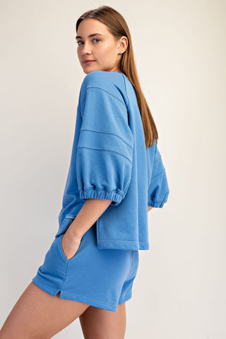 61 Jane French Terry Bubble Sleeve Sweatshirt