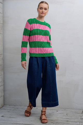 61 Jane Striped Lightweight Sweater