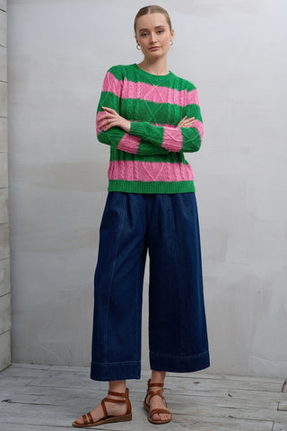61 Jane Striped Lightweight Sweater