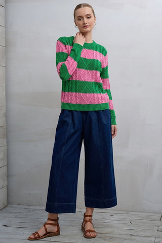 61 Jane Striped Lightweight Sweater