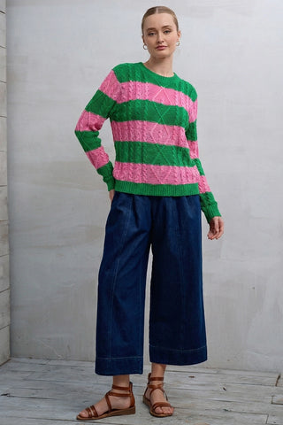 61 Jane Striped Lightweight Sweater