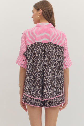 61 Jane Leopard Pajama Shirt