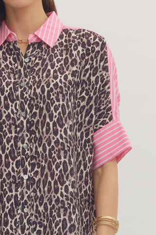 61 Jane Leopard Pajama Shirt