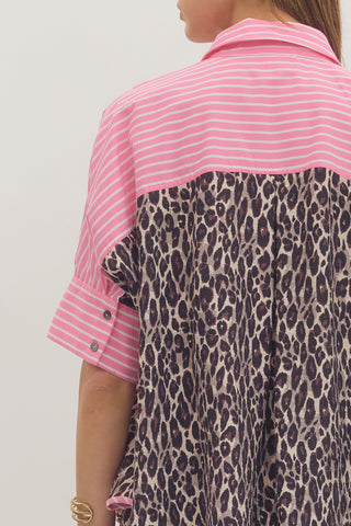 61 Jane Leopard Pajama Shirt