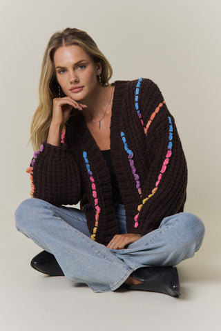 61 Jane Multi Stitch Knit Cardigan