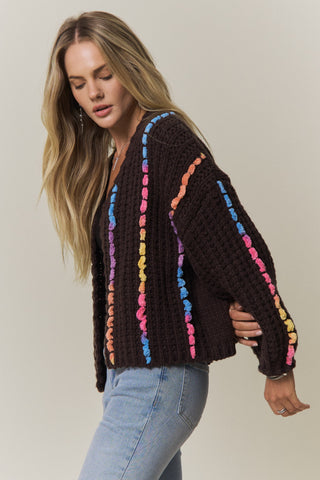 61 Jane Multi Stitch Knit Cardigan