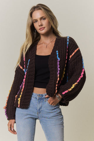 61 Jane Multi Stitch Knit Cardigan