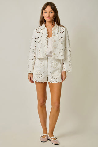 61 Jane Eyelet Shorts